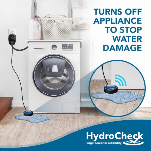 Water Sensor Alarm, Smart Water Leak Detector for Home & Basements | Made in The USA | Automatic Flood Detectors and Water Alarm, Pure Water Capable (WaterWatcher) - Image 4