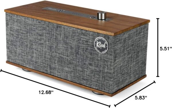 Klipsch The One with Google Voice Assistant Tabletop Wireless Stereo in Walnut | Bluetooth-Enabled, Multi-Room Ready, and fits Almost Anywhere - Image 7