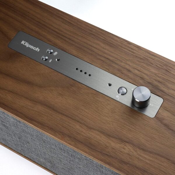 Klipsch The One with Google Voice Assistant Tabletop Wireless Stereo in Walnut | Bluetooth-Enabled, Multi-Room Ready, and fits Almost Anywhere - Image 4