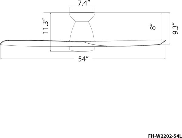 Modern Forms Skylark Indoor and Outdoor 3-Blade 54in Smart Flush Mount Ceiling Fan Matte White with 2700K-3000K-4000K-5000K Selectable LED Light Kit and Remote Control works with iOS or Android App - Image 9