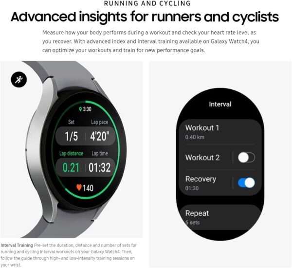 Samsung Galaxy Watch 4 Classic 42mm Smartwatch with ECG Monitor Tracker for Health Fitness Running Sleep Cycles GPS Fall Detection Bluetooth US Version, Black (Renewed) - Image 9