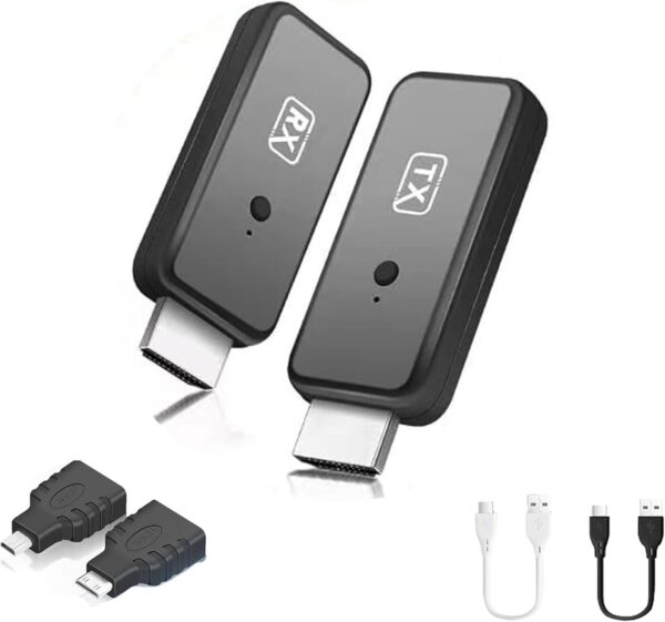 T81 Wireless HDMI Transmitter and Receiver, Plug & Play Portable Wireless HDTV Extender Kit for Streaming Video and Audio to HDTV/Projector/Monitor. (Random White or Black USB Cable) - Image 2