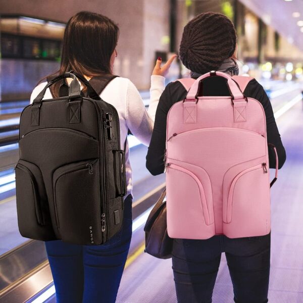 BANGE Travel Backpack for Women,35L Expandable Large Casual Daypacks Carry on Backpack Flight Approved for Woman, TSA Anti Theft 17.3inch Laptop Backpack for Work - Image 7