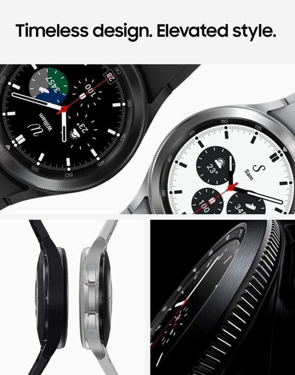 Samsung Galaxy Watch 4 Classic 42mm Smartwatch with ECG Monitor Tracker for Health Fitness Running Sleep Cycles GPS Fall Detection Bluetooth US Version, Black (Renewed) - Image 7