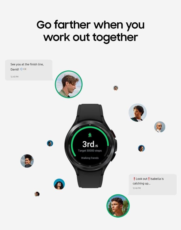 Samsung Galaxy Watch 4 Classic 42mm Smartwatch with ECG Monitor Tracker for Health Fitness Running Sleep Cycles GPS Fall Detection Bluetooth US Version, Black (Renewed) - Image 6