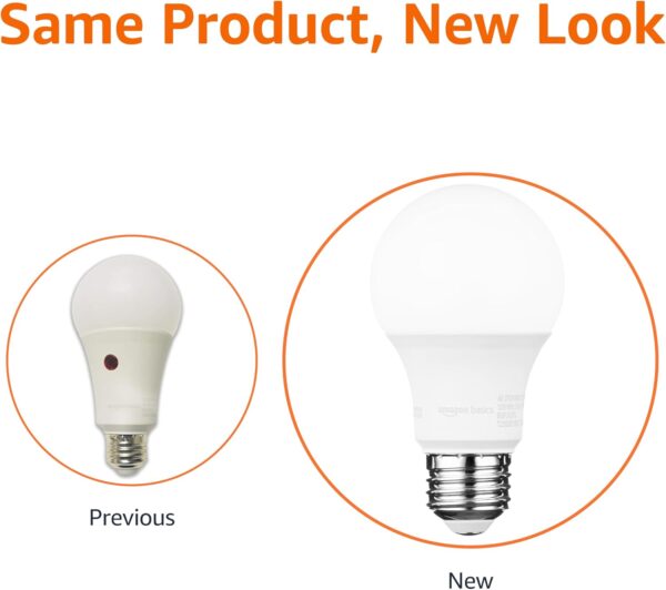 Amazon Basics A19 Dusk to Dawn Sensor LED Outdoor Light Bulb, 60W Equivalent, Energy-Efficient 9W, Daylight White, 2700K, E26 Base, 10,000 Hours, 6 Count (Pack of 1) - Image 4