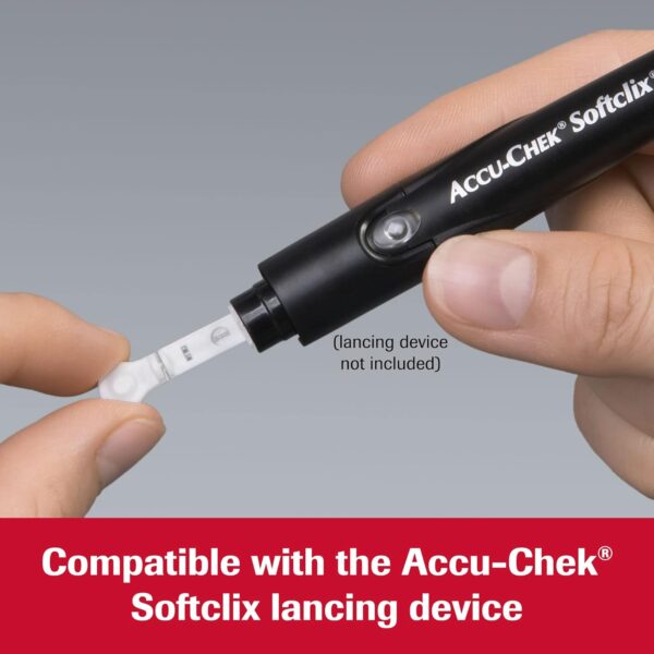 Accu-Chek Softclix Diabetes Blood Sugar Test Kit for Diabetic Glucose Monitoring: 100 Softclix Lancets, 100 Guide Test Strips, and Control Solution (Packaging May Vary) - Image 6