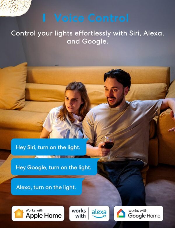 meross Smart Light Switch 4 Pack Supports Apple HomeKit, Siri, Alexa, Google Assistant & SmartThings, Single Pole Light Switch, Neutral Wire Required, Remote Control Schedule, 2.4GHz Wi-Fi - Image 4