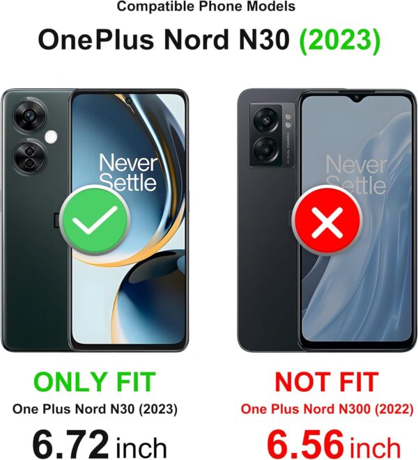 for OnePlus Nord N30 5G Case with 2 HD Screen Protector & Slide Camera Cover, 360° Rotation Ring Kickstand [Military Grade] Case for OnePlus Nord N30 5G, Black - Image 4