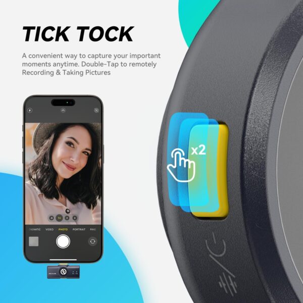 Hollyland Lark M2 Wireless Lavalier Microphone for iPhone 15/15 pro/15pro max/Android, Hi-Fi Audio, Mini Mic, 300m Los Range, Noise Cancellation, 30H Duration for Vlog Youtuber-Black - Image 7