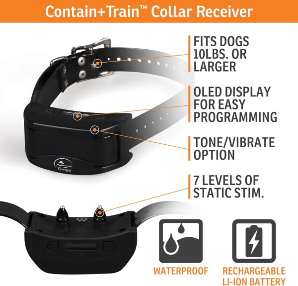 SportDOG Brand Contain + Train System - In-Ground Electric Dog Fence & Remote Trainer - Waterproof Collar - Tone, Vibrate, & Shock - from Parent Company Invisible Fence Brand - Up to 100 Acres - Image 4