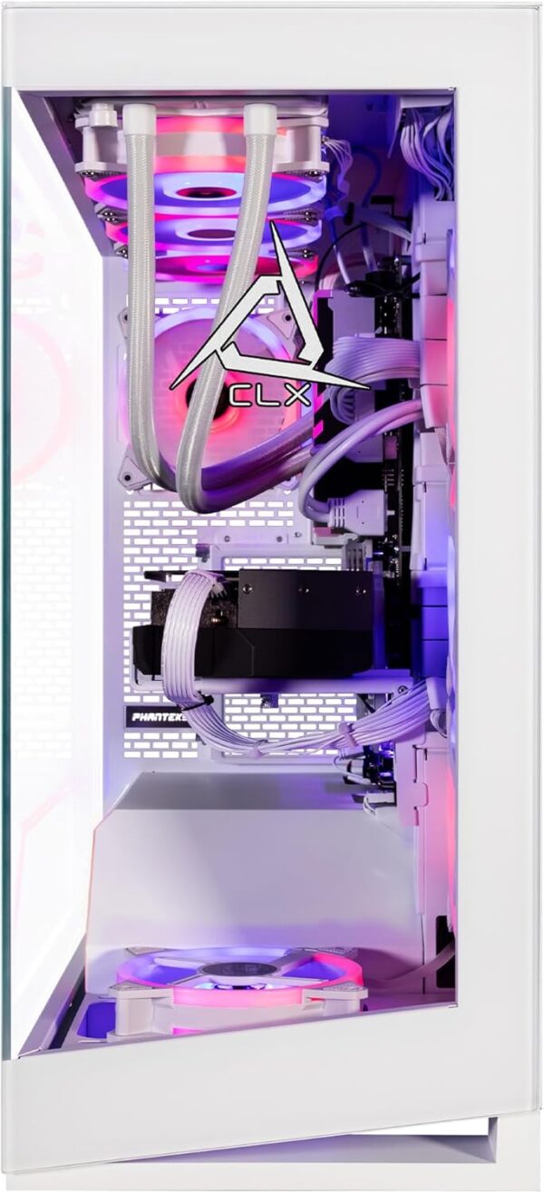 CLX Horus Gaming PC - Intel Core i9 14900KF 3.2GHz, GeForce RTX 4090, 2TB NVMe M.2 SSD, 6TB HDD, 64GB DDR5 RGB Memory, 360mm AIO, WiFi, Windows 11 Home, White - Image 4
