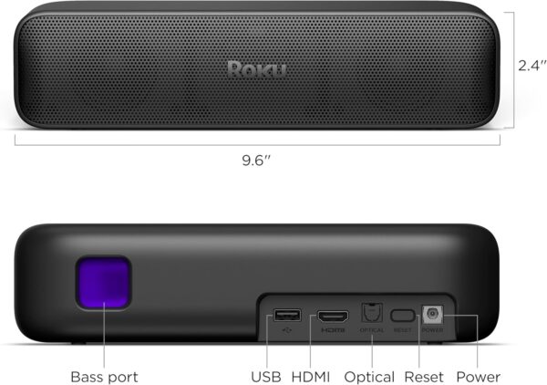 Roku Streambar SE | 2-in-1 TV Soundbar with Built-in 4K/HD/HDR Streaming, Premium Speakers, & Enhanced Speech Clarity for Crisp, Clear Dialogue - Quick Guided Simple Setup - Image 7