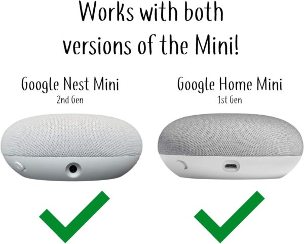 Mount Genie Pedestal for Nest Mini (2nd Gen) and Google Home Mini (1st Gen) | Improves Sound and Appearance | Cleanest Mount Holder Stand for Mini (Silver) - Image 3