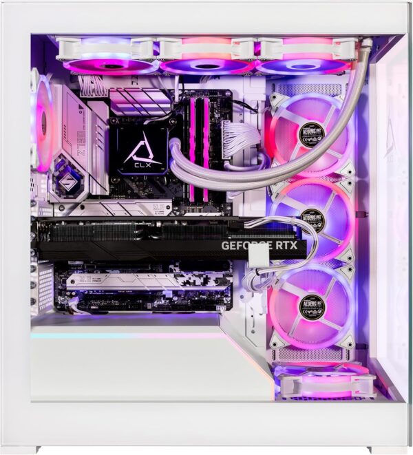 CLX Horus Gaming PC - Intel Core i9 14900KF 3.2GHz, GeForce RTX 4090, 2TB NVMe M.2 SSD, 6TB HDD, 64GB DDR5 RGB Memory, 360mm AIO, WiFi, Windows 11 Home, White - Image 3