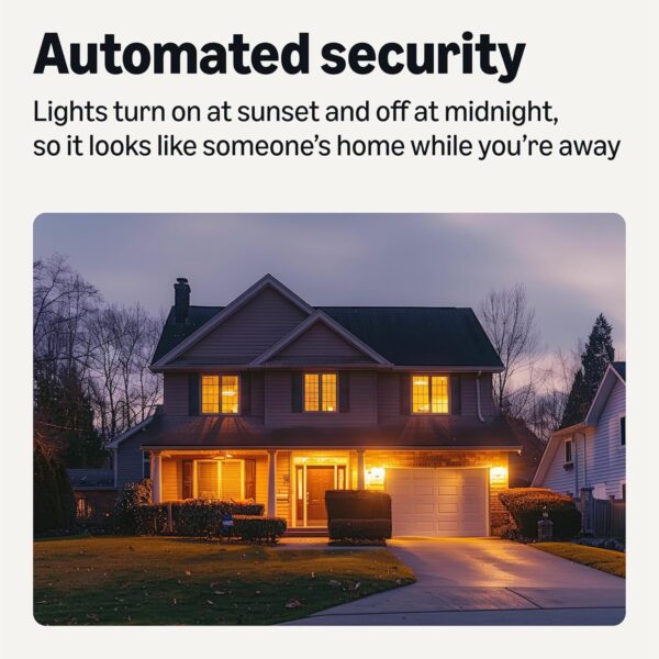Amazon Basics Smart Indoor LED Light Bulb, Sunset-to-Midnight Activated, Works with Alexa Only, Tunable White, 7.5 W, 1-Pack - Image 5