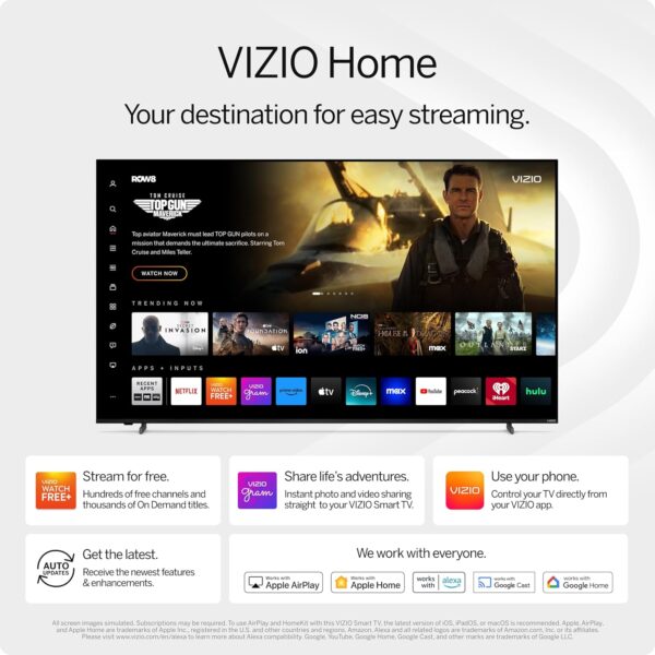 VIZIO 40-inch Full HD 1080p Smart TV with DTS Virtual: X, Alexa Compatibility, Chromecast Built-in, Bluetooth Headphone Capable, (VFD40M-08 New) (Renewed) - Image 6