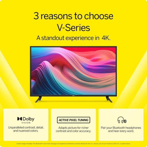 VIZIO 65-Inch V-Series 4K UHD LED Smart TV with Voice Remote, Dolby Vision, HDR10+, Alexa Compatibility, V655-J09, 2022 Model - Image 4