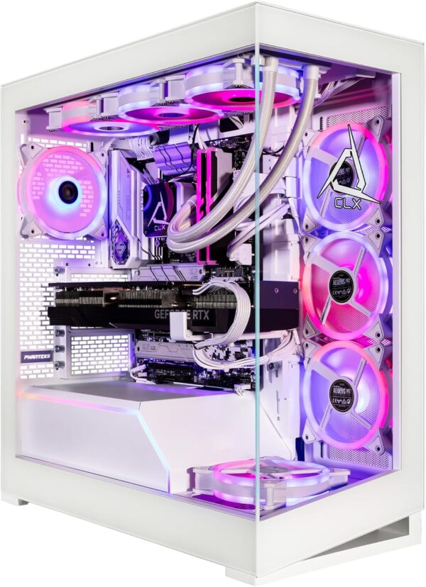 CLX Horus Gaming PC - Intel Core i9 14900KF 3.2GHz, GeForce RTX 4090, 2TB NVMe M.2 SSD, 6TB HDD, 64GB DDR5 RGB Memory, 360mm AIO, WiFi, Windows 11 Home, White - Image 2