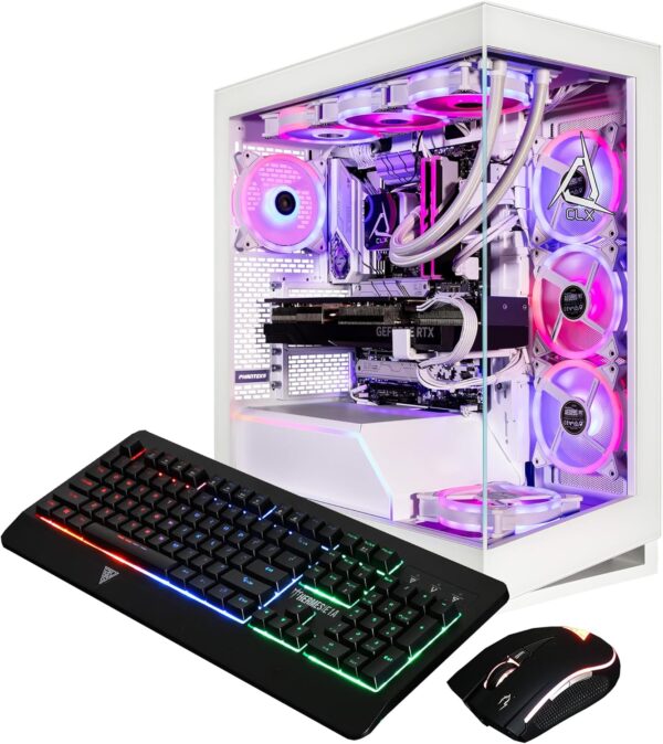 CLX Horus Gaming PC - Intel Core i9 14900KF 3.2GHz, GeForce RTX 4090, 2TB NVMe M.2 SSD, 6TB HDD, 64GB DDR5 RGB Memory, 360mm AIO, WiFi, Windows 11 Home, White - Image 6
