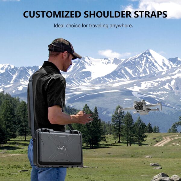 STARTRC Mini 4 Pro Waterproof Hard Case - Secure Carrying Bag for DJI Mini 4 Pro Fly More Combo Drone Accessories - Sturdy and Water-Resistant Storage for DJI RC 2/RC-N2 - Image 7