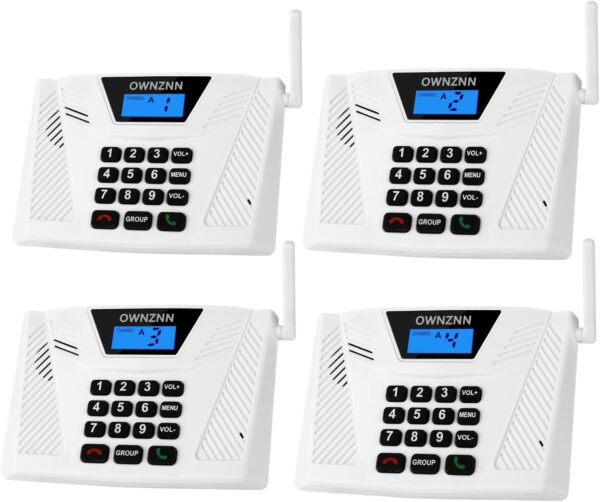 Wireless Intercom System for Home & Office - Upgraded 2024, 5300 Feet Range, Real Time Two Way Communication, Group Call, Full Duplex (4 Pack) - Image 2
