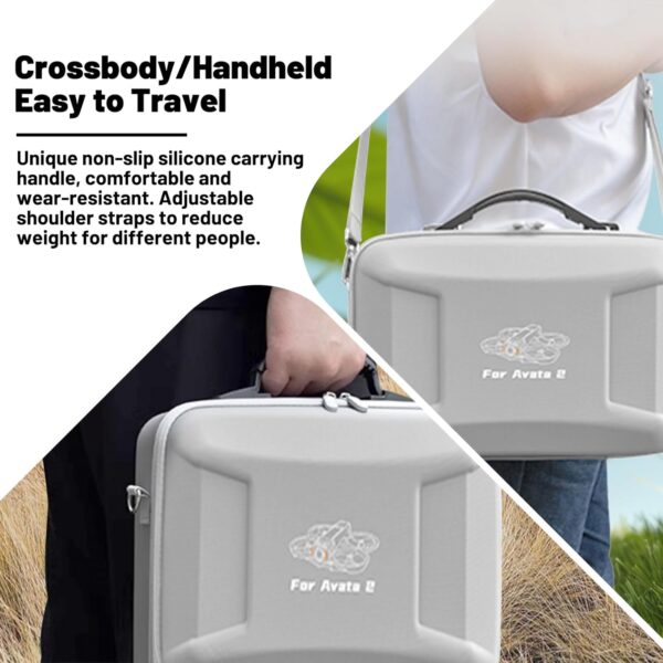 Avata 2 Hard Case, Waterproof Carrying Case Portable Travel Bag for DJI Avata 2 Fly More Combo with DJI Goggles 3/RC Motion 3/FPV Remote Controller 3 Accessories - Image 7